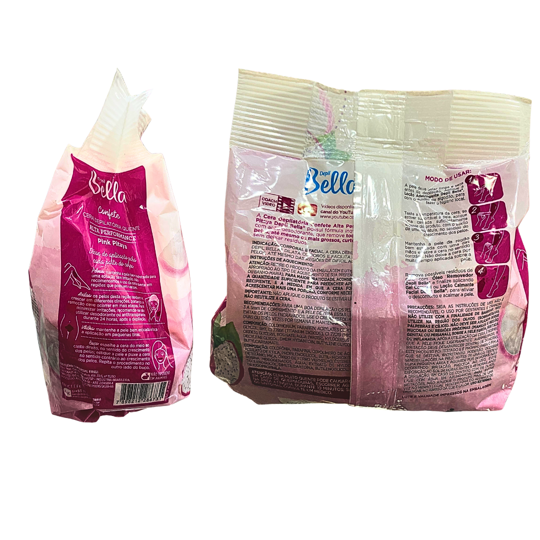 Kit 2 Ceras Confete Pitaya 250g cada Depil Bela - Imagem 2