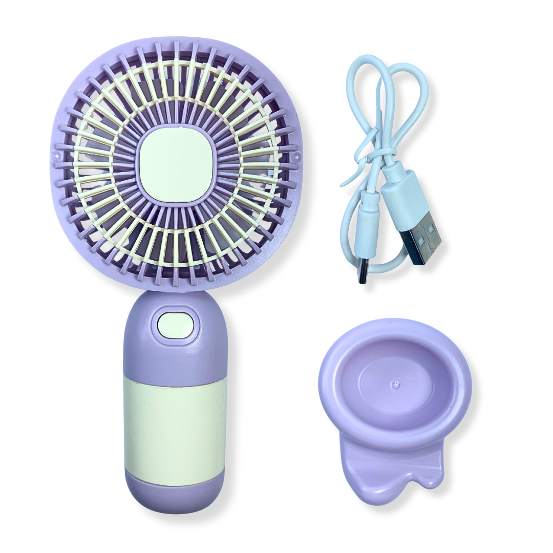 Ventilador Elétrico Mini Fans 3 Velocidades 400mAh - Imagem 2