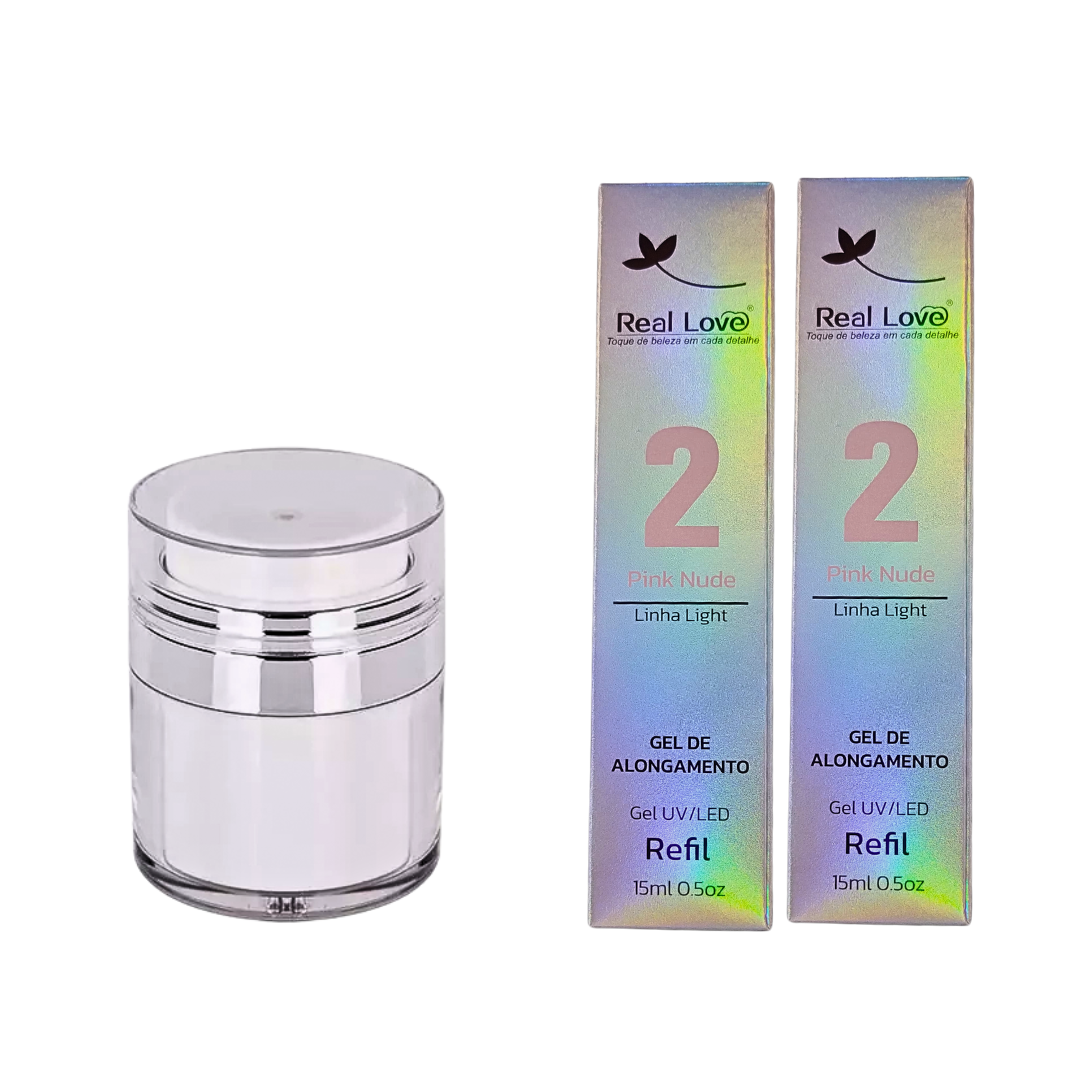 Kit de 2 Sachê Real Love 2 e Frasco Dosador de Gel