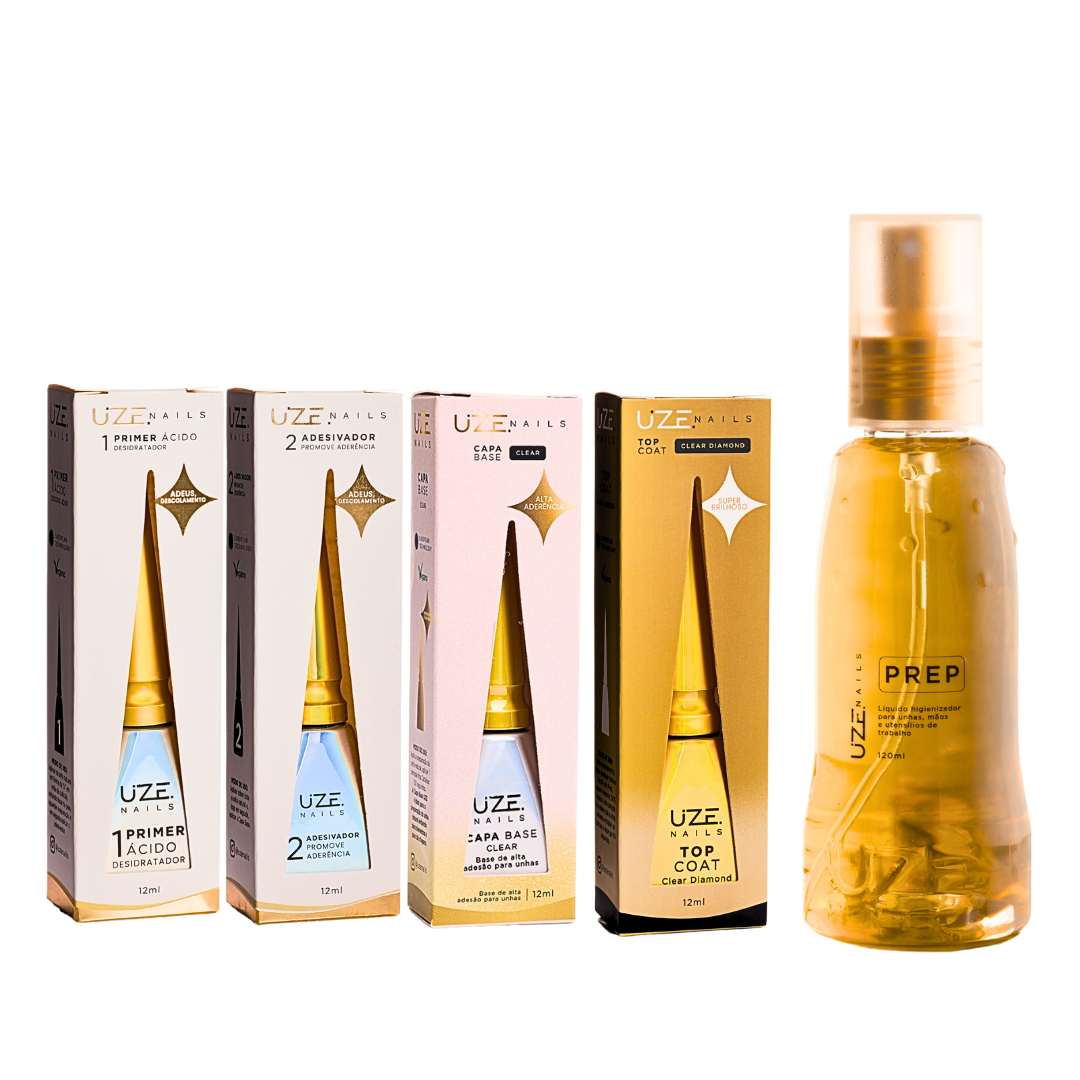 Kit Preparadores Blindagem Uze Nails - 5 Unidades
