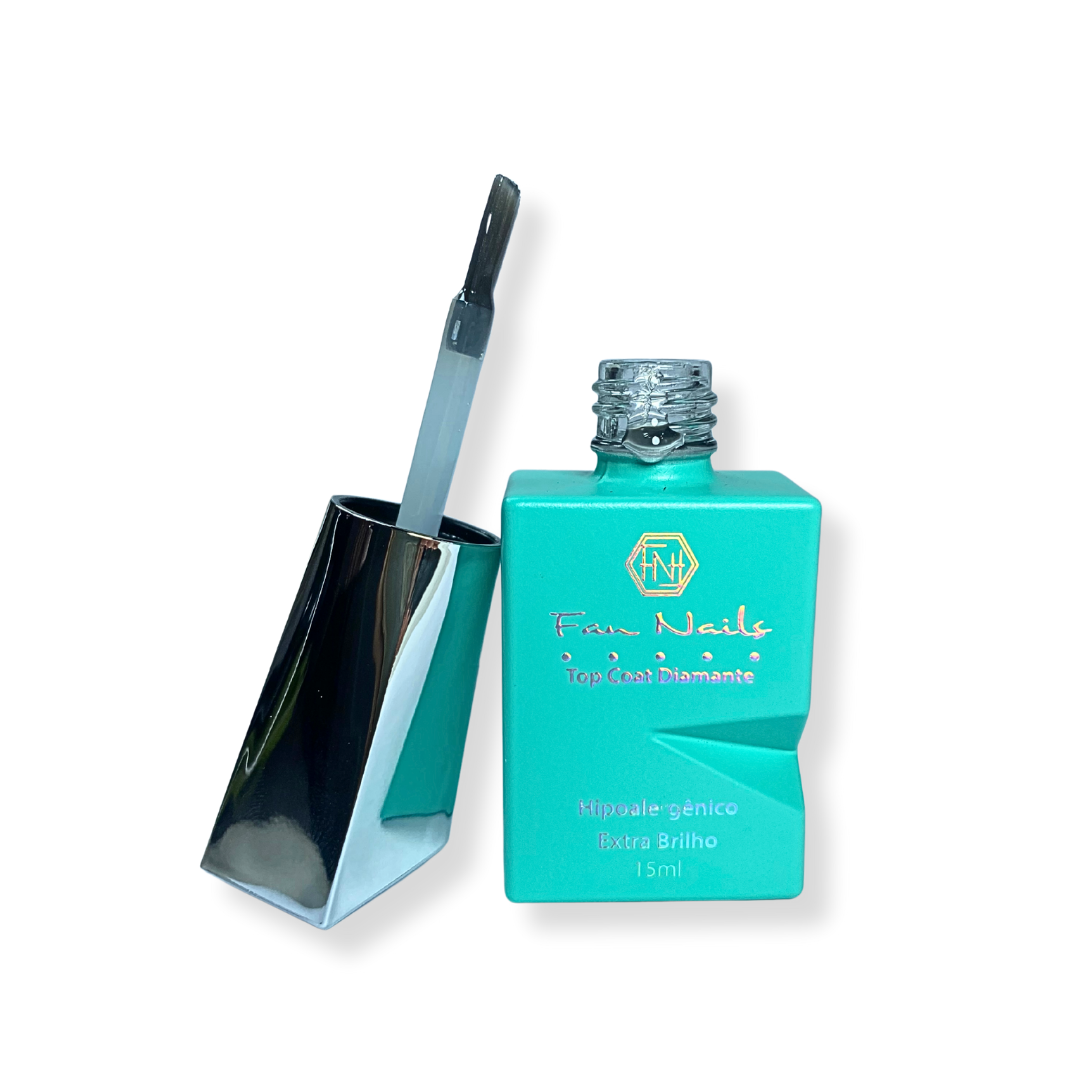 Top Coat Selante Diamante 15ml Fan Nails Hipoalergênico - Imagem 3