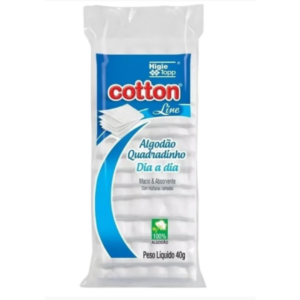 Algodão Cotton Quadradinho 40g Line Dia A Dia Super Limpeza