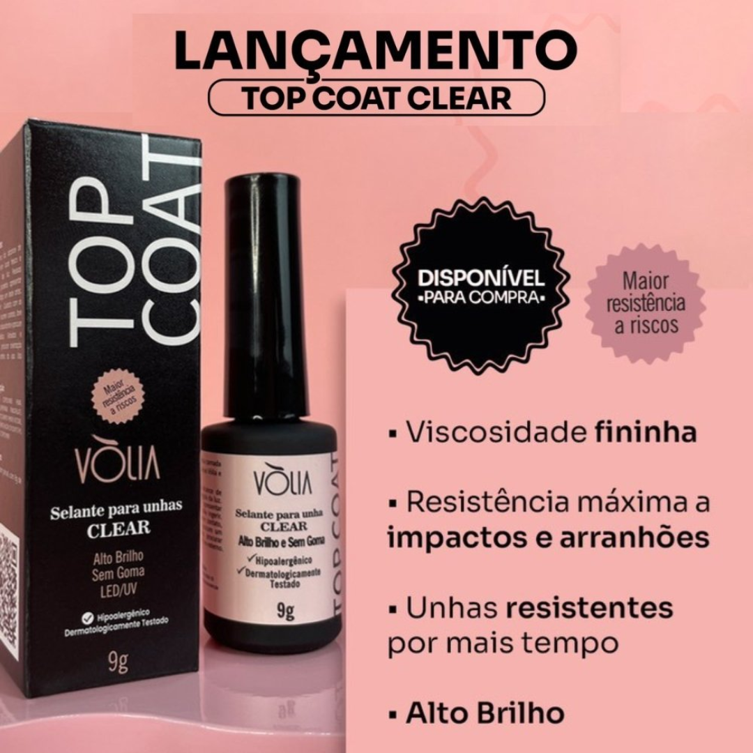 Kit Top Coat Selante Vólia com Prep Refil Volia 350ml - Imagem 4