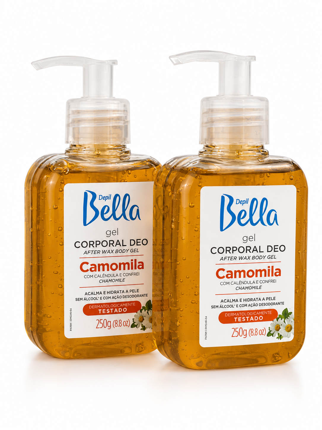 Kit 2un Gel Corporal Calmante Camomila Depil Bella 250g - Imagem 2