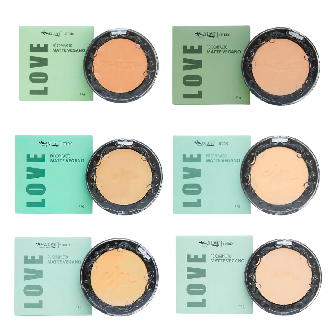 Pó Compacto Matte Vegano 40 ao 45 Max Love 11g