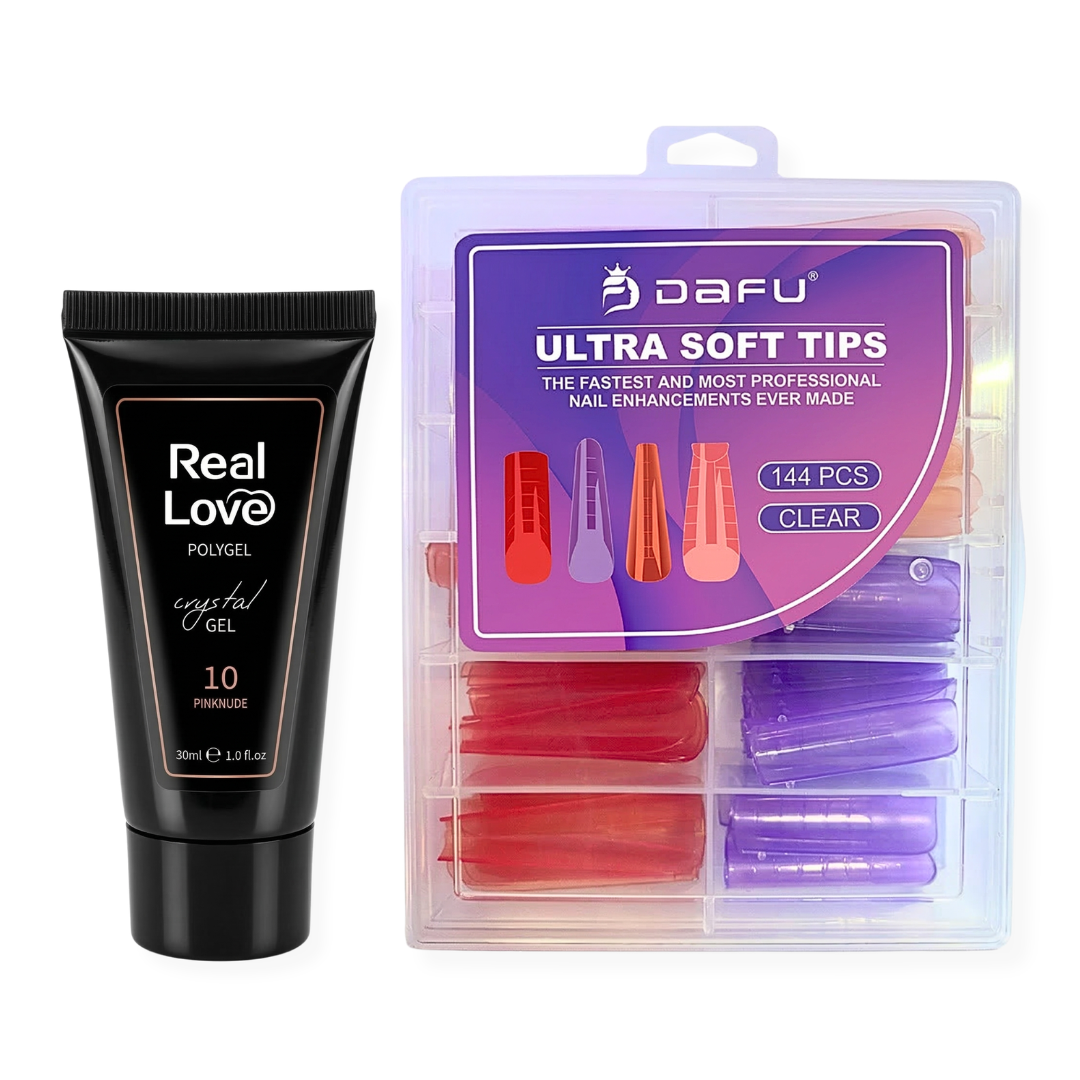Kit Molde F1 Ultra Soft Dafu e Polygel Pink Nude 10 Real Love