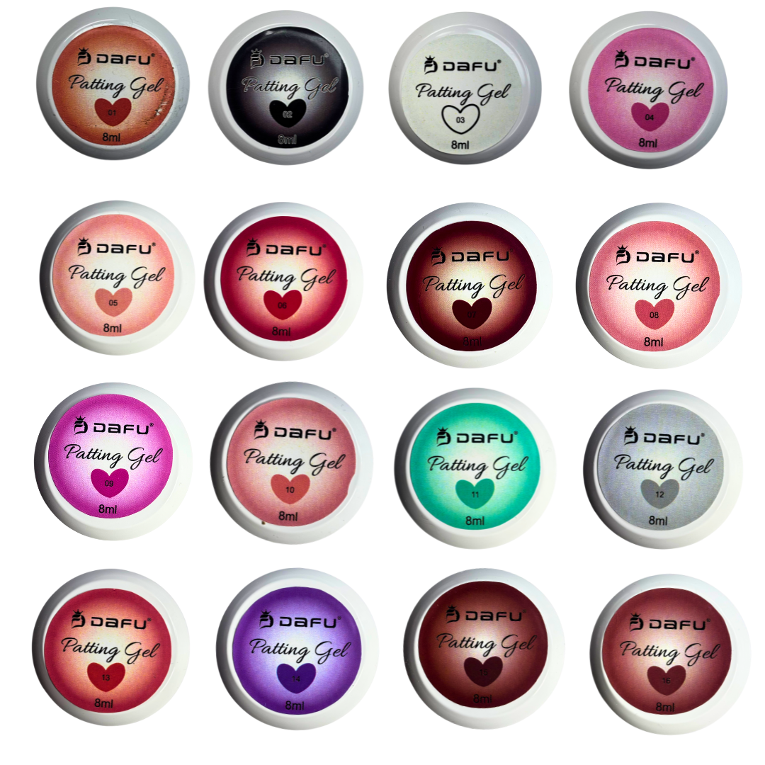Dafu Patting Gel 16 Cores de 8ml Alta Pigmentação - Imagem 3