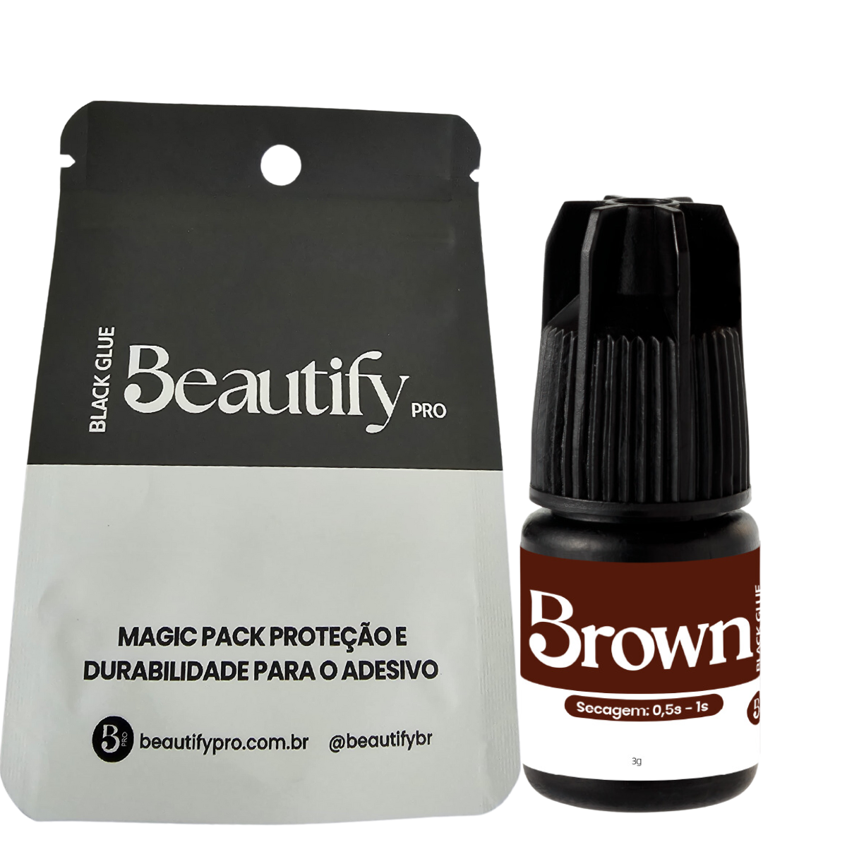 Cola Para Extensão De Cílios Beautify 3g Linha Profissional - BROWN - Imagem 2