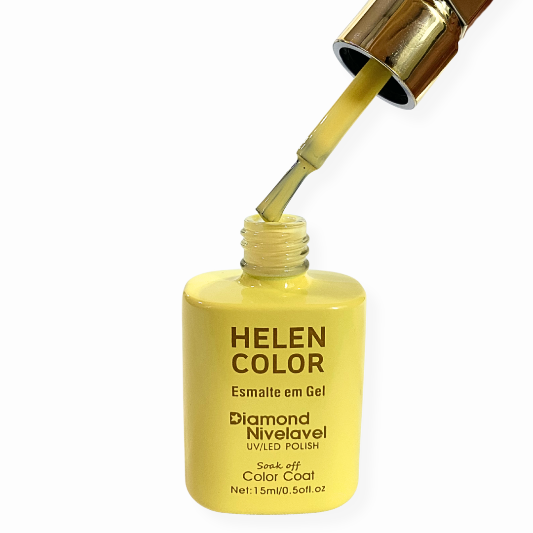 Esmalte em Gel Diamond Nivelavel Amarelo Manteiga 15ml Helen Color - Imagem 2