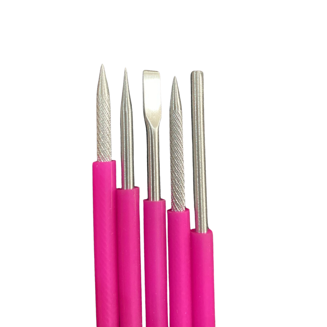 Kit Manicure Aço Inoxidável Ponta Dupla c/ 5 un - Imagem 3