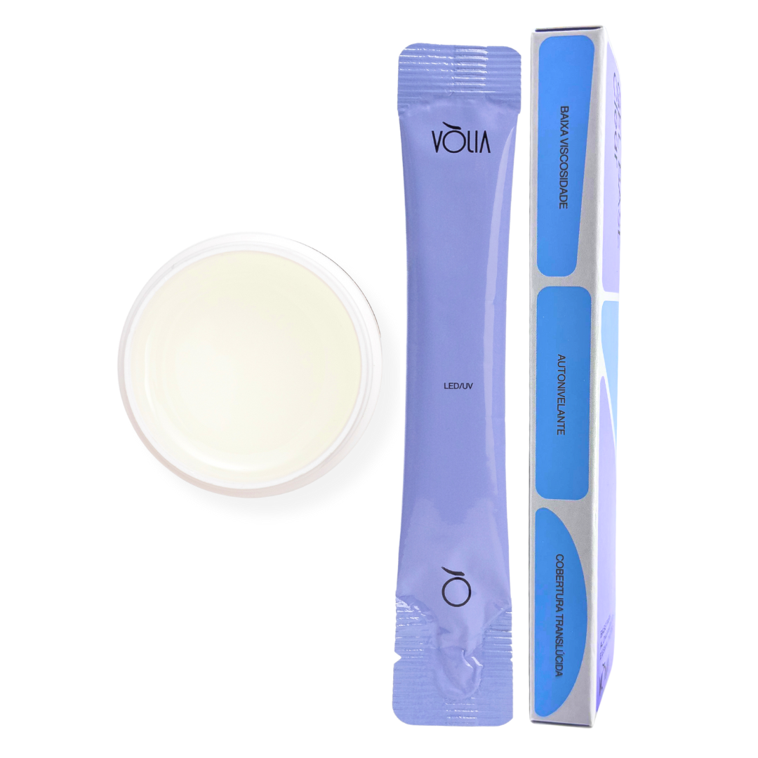 Kit Volia 2 Sachês Gel Base 12g Top Coat Selante Sem Goma 9g - Imagem 2