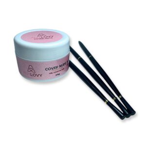 Kit Cover Nude + Natural Anylovy e Kit Com 3 Pinceis