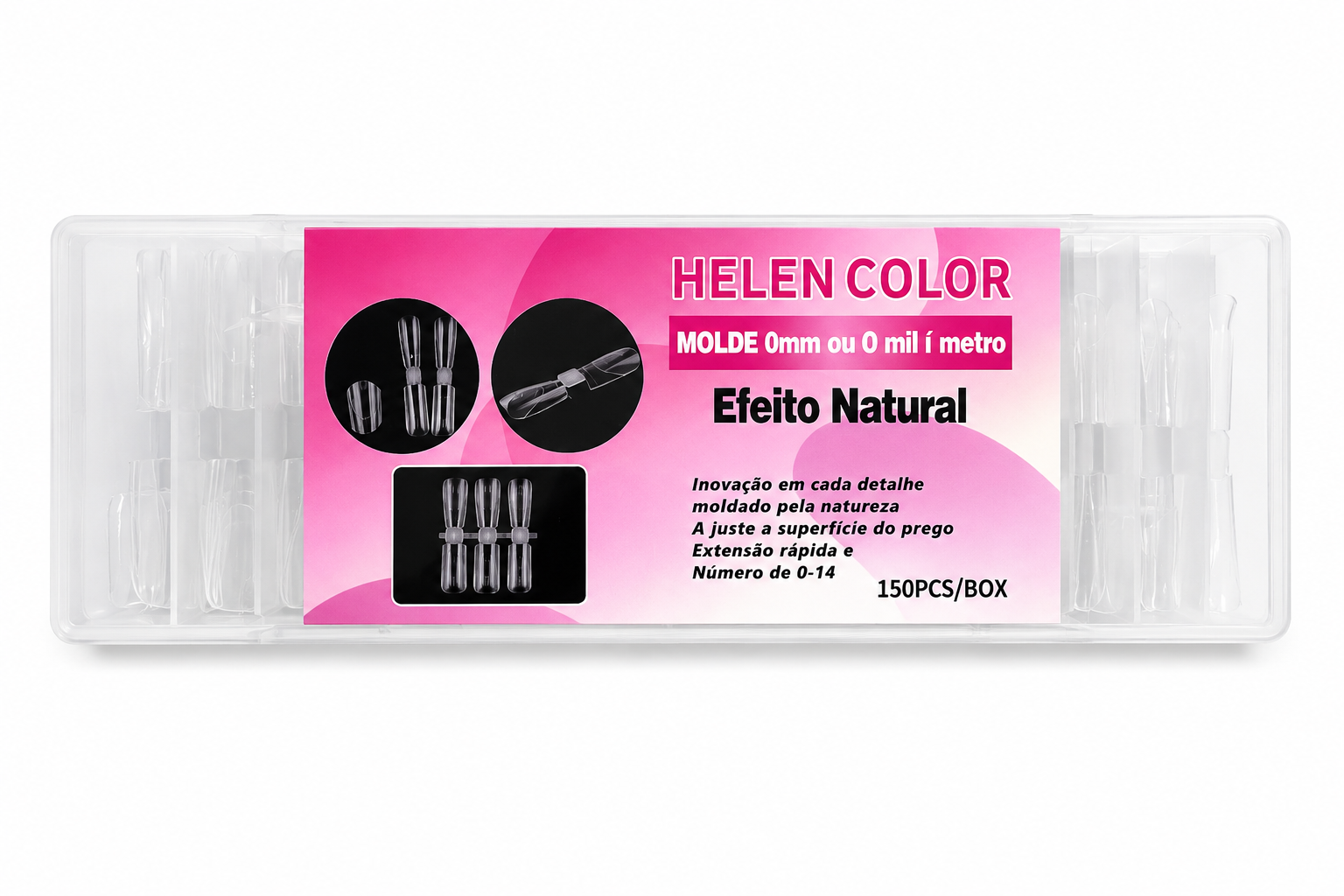 Molde Duplo Quadrado/Bailarina 0mm Ápice Baixo 150pcs Helen Color