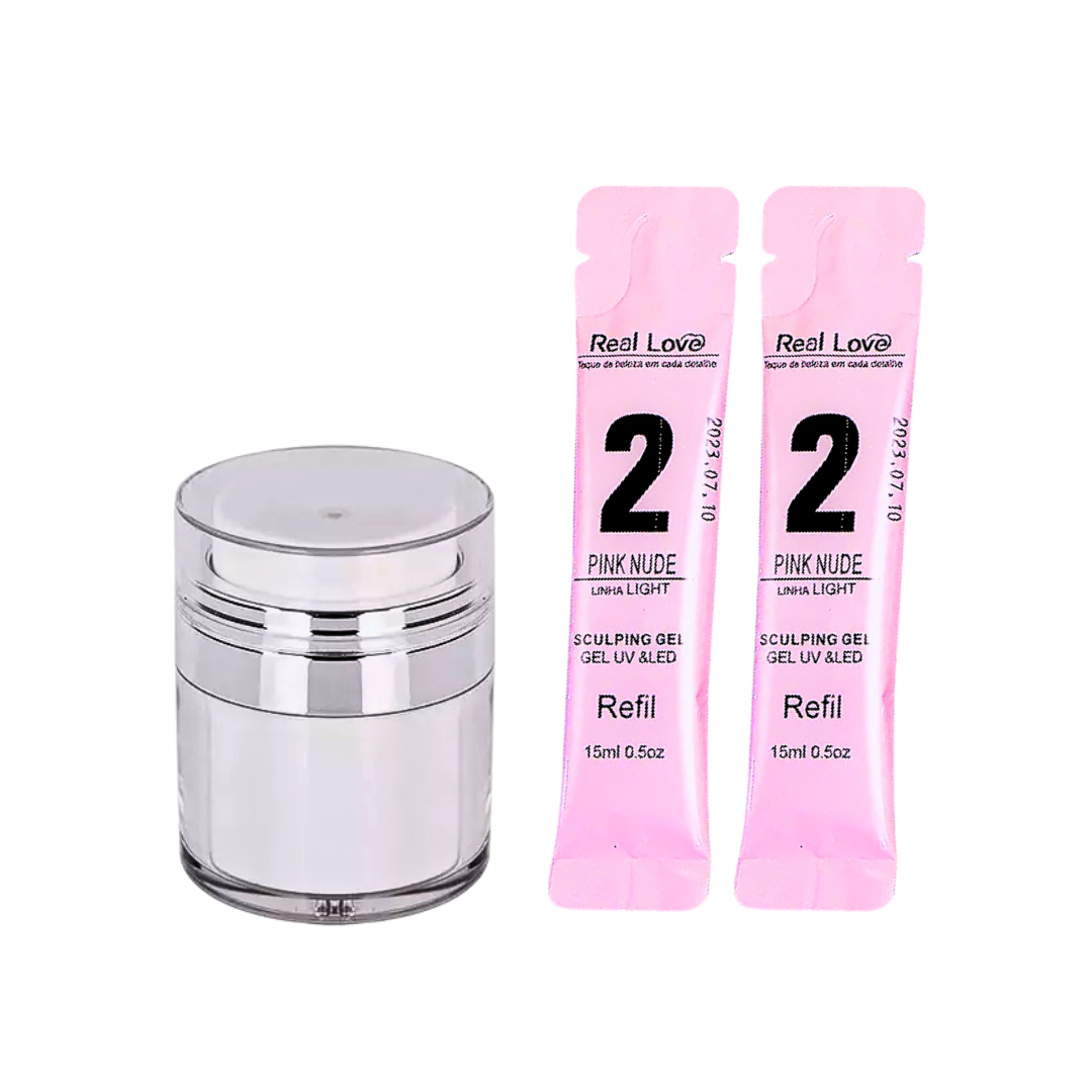 Kit de 2 Sachê Real Love 2 e Frasco Dosador de Gel - Imagem 2