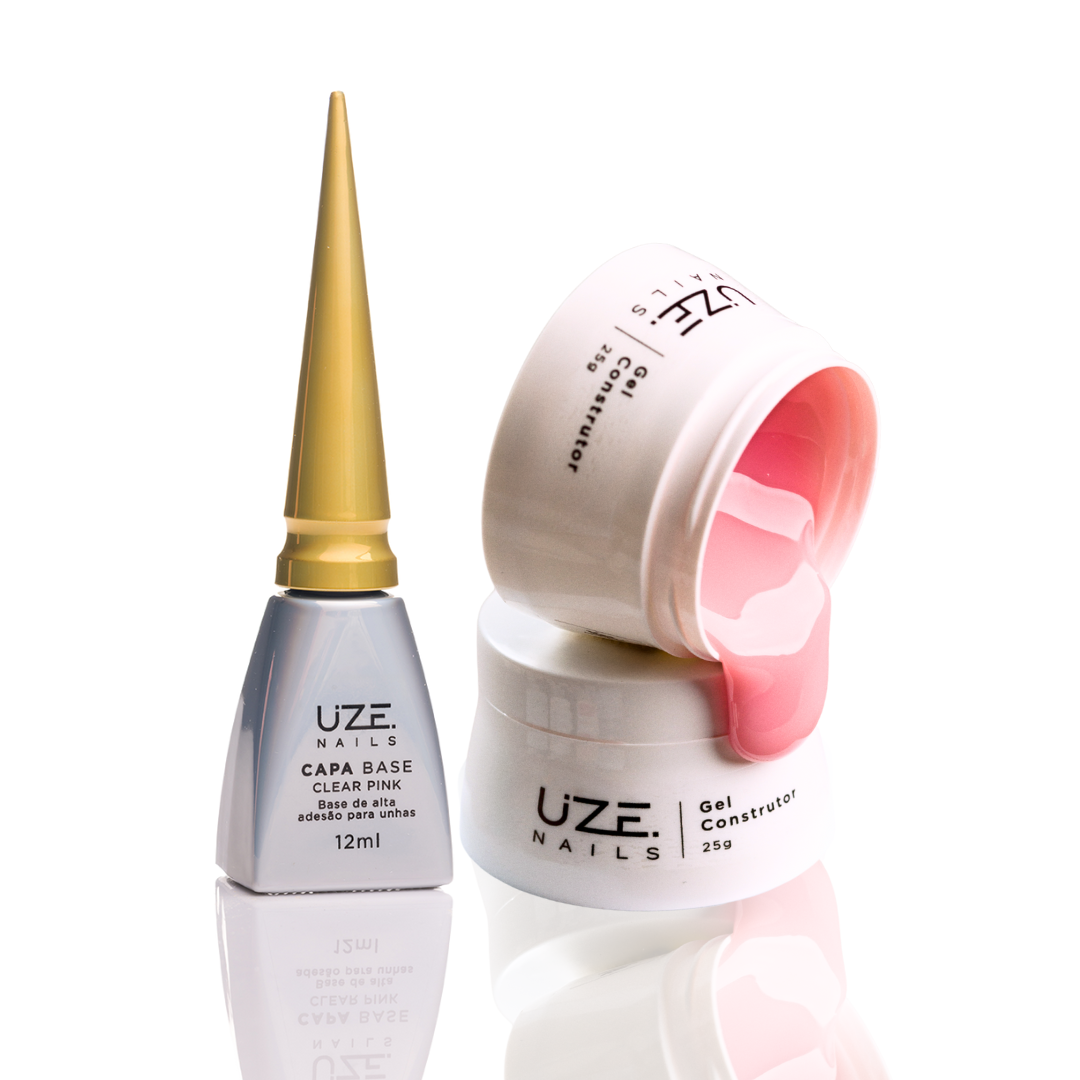 Kit Capa Base Clear Pink 12ml E Gel Construtor Baby Pink 25g - Imagem 3