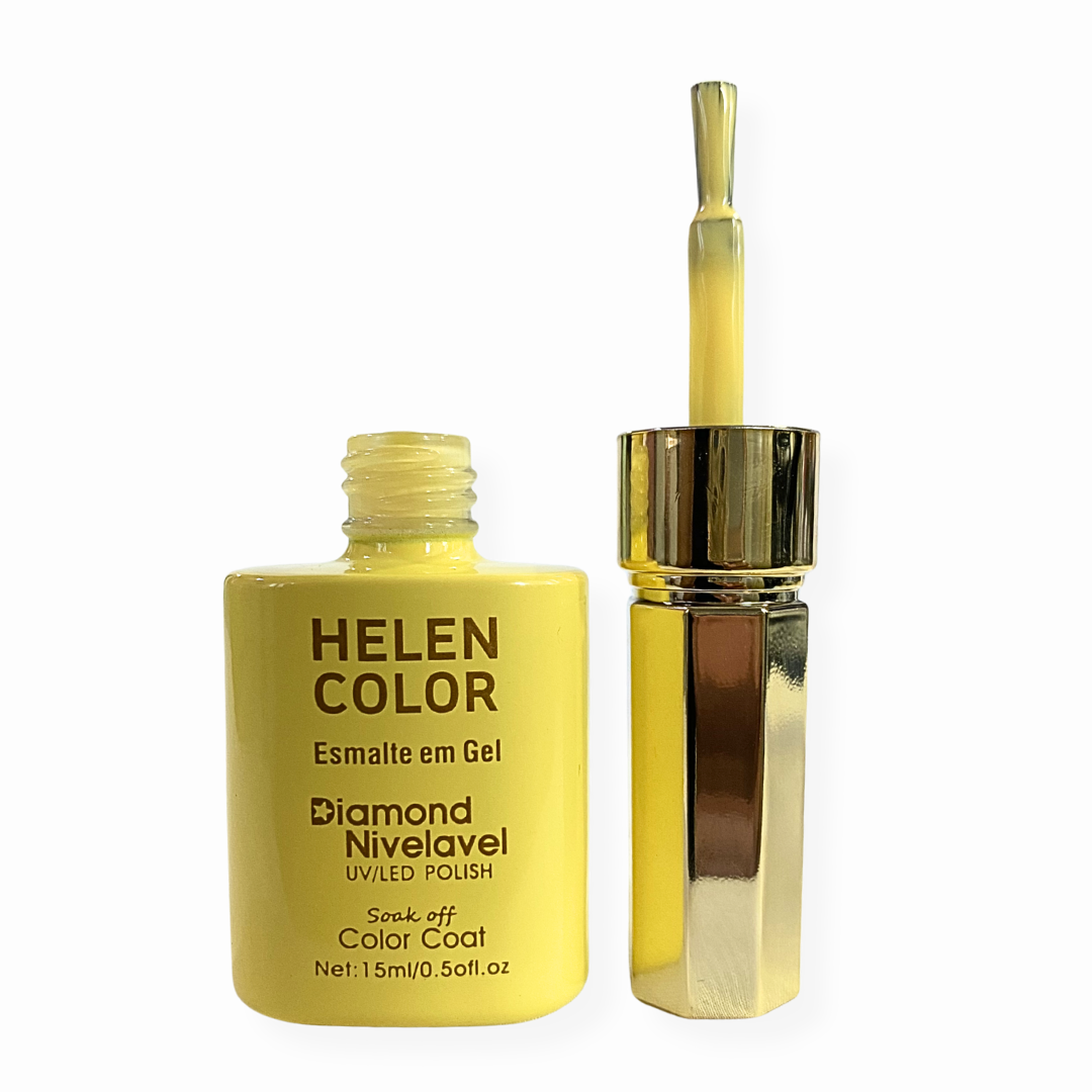 Esmalte em Gel Diamond Nivelavel Amarelo Manteiga 15ml Helen Color - Imagem 3