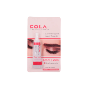 Cola para cilios postiço real love a prova d`agua transparente