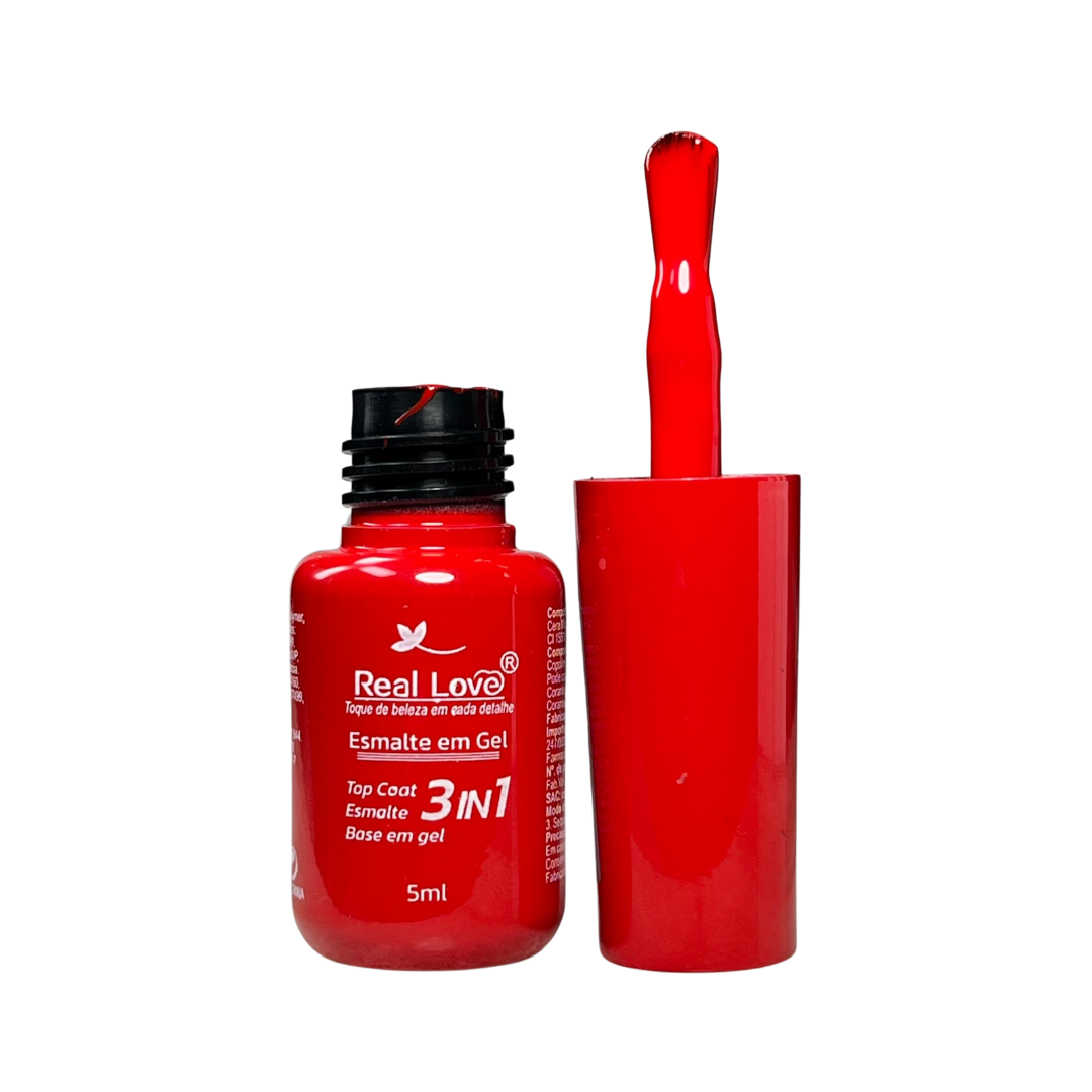 Esmalte em Gel Real Love Base Esmalte Top Coat 3in1 5ml - Imagem 6