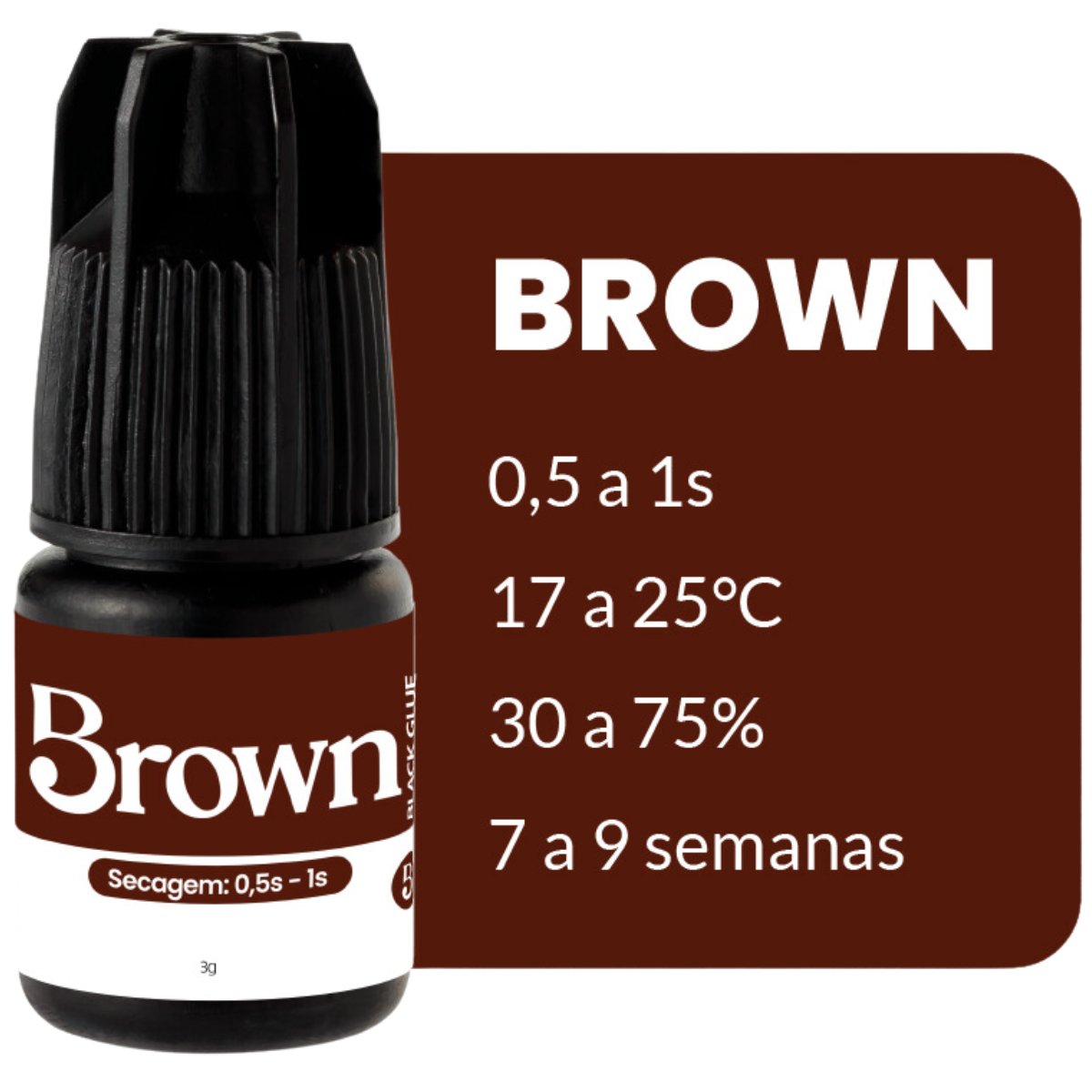 Cola Para Extensão De Cílios Beautify 3g Linha Profissional - BROWN - Imagem 3