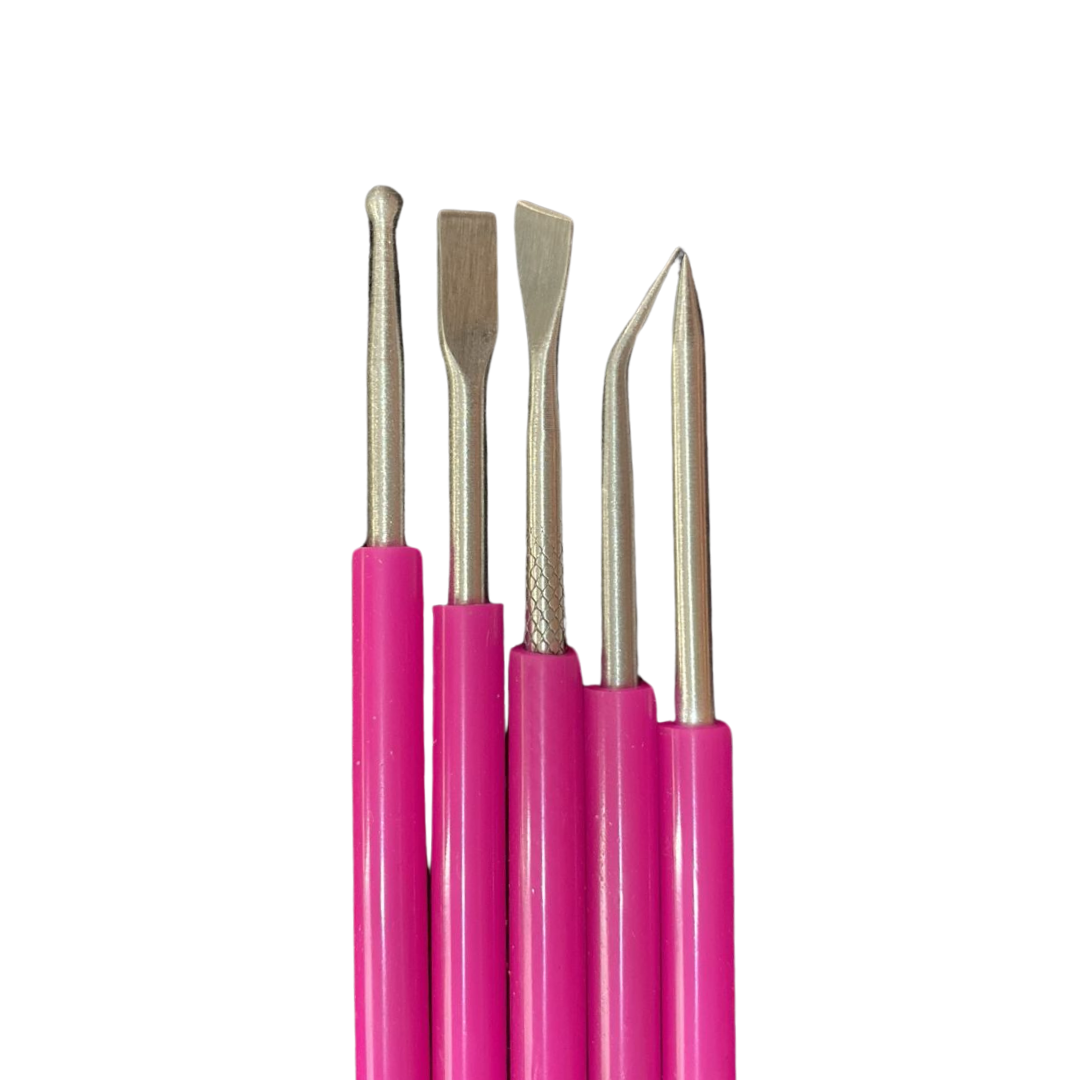 Kit Manicure Aço Inoxidável Ponta Dupla c/ 5 un - Imagem 2