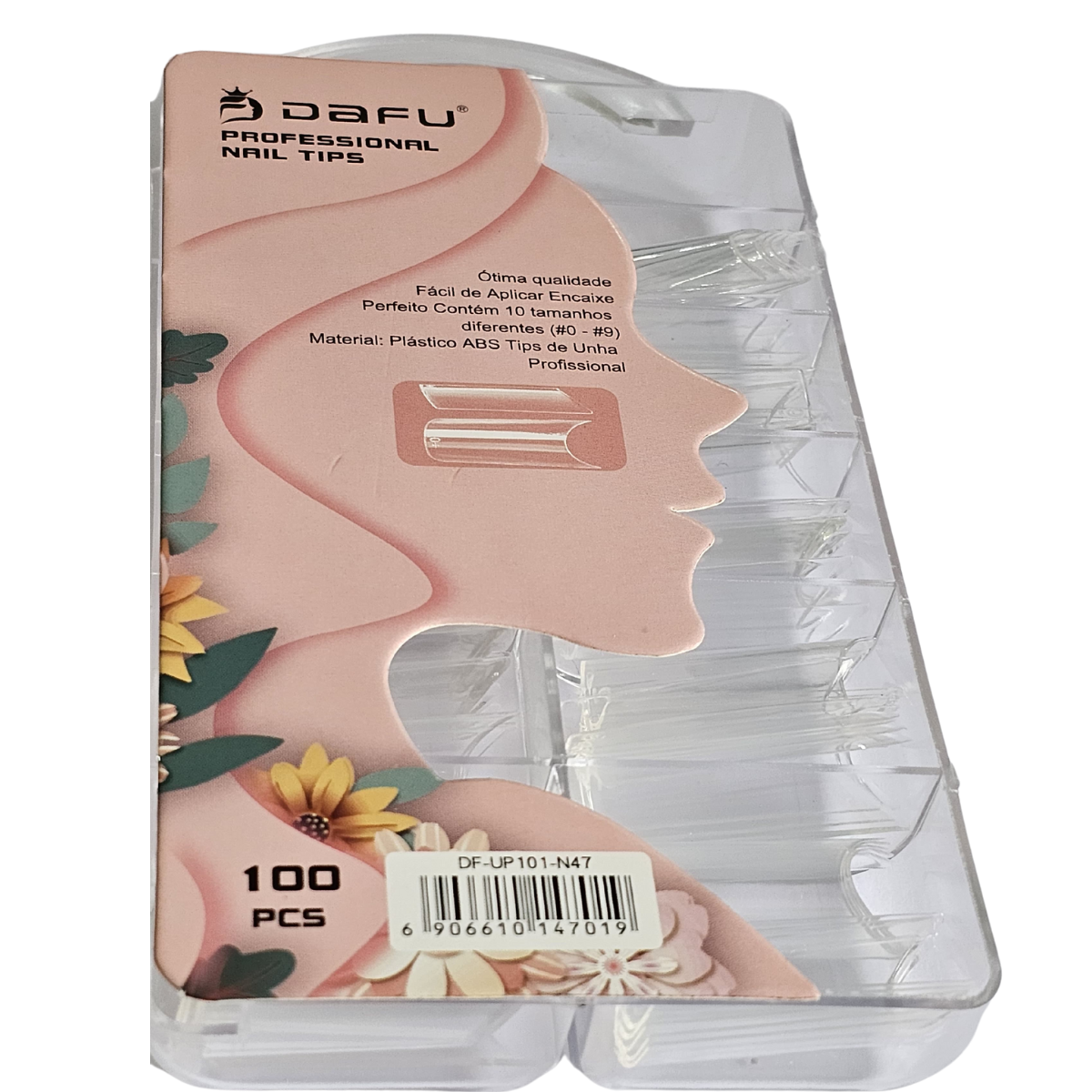Kit Tips Sorriso Reta C Dafu Com 100 Unidades e Cola Tips - Imagem 2