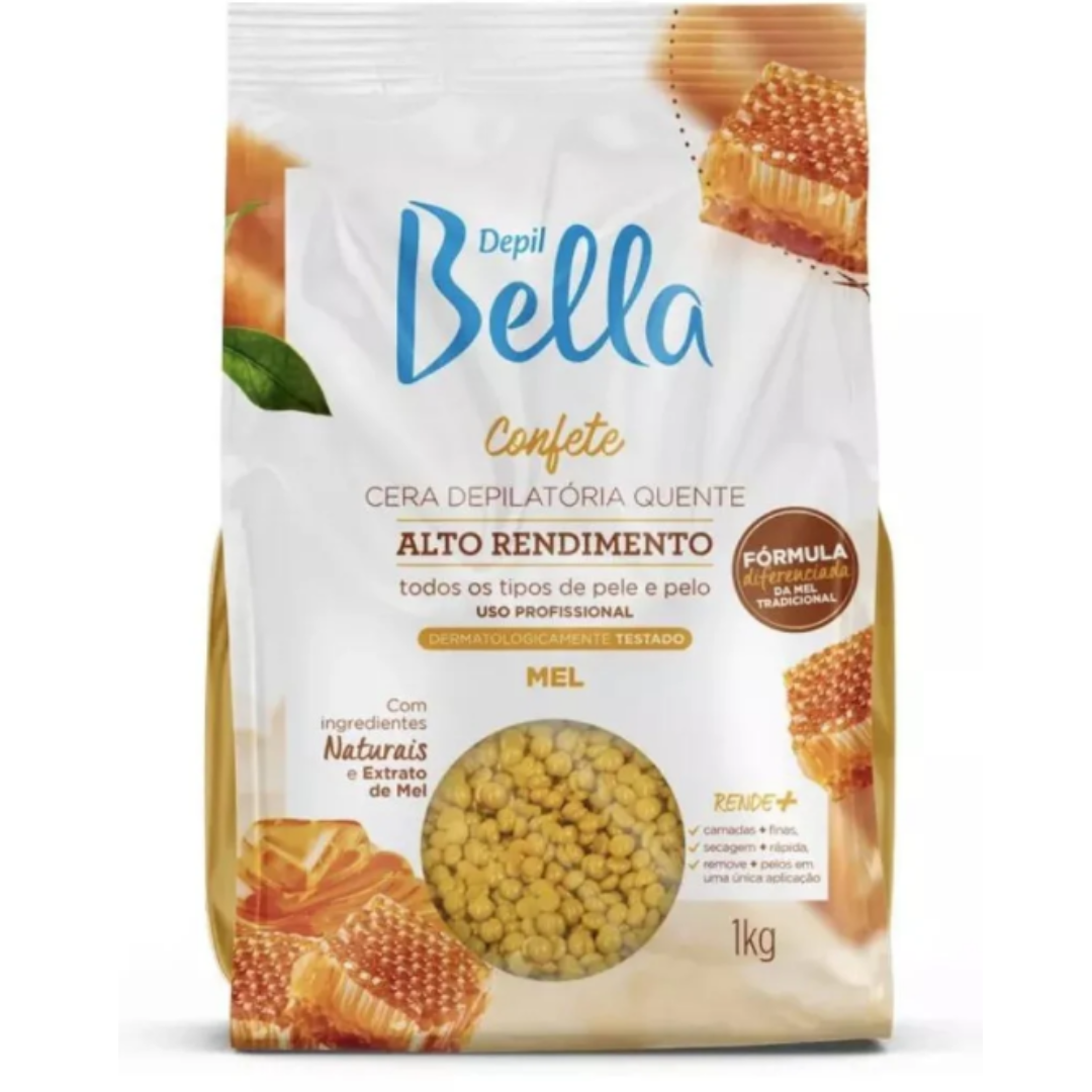 Cera Depilatória Quente Confete Mel Depil Bella - 1kg