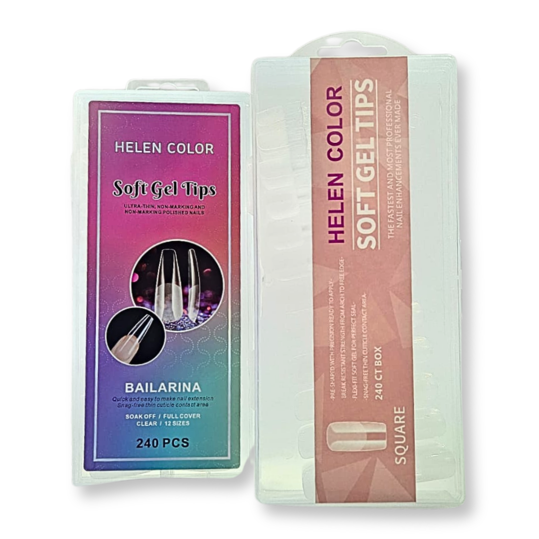 Tips Soft Gel - Helen Color 240 Unidades