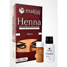 Henna Makiaj Com Fixador e Copo Dappen