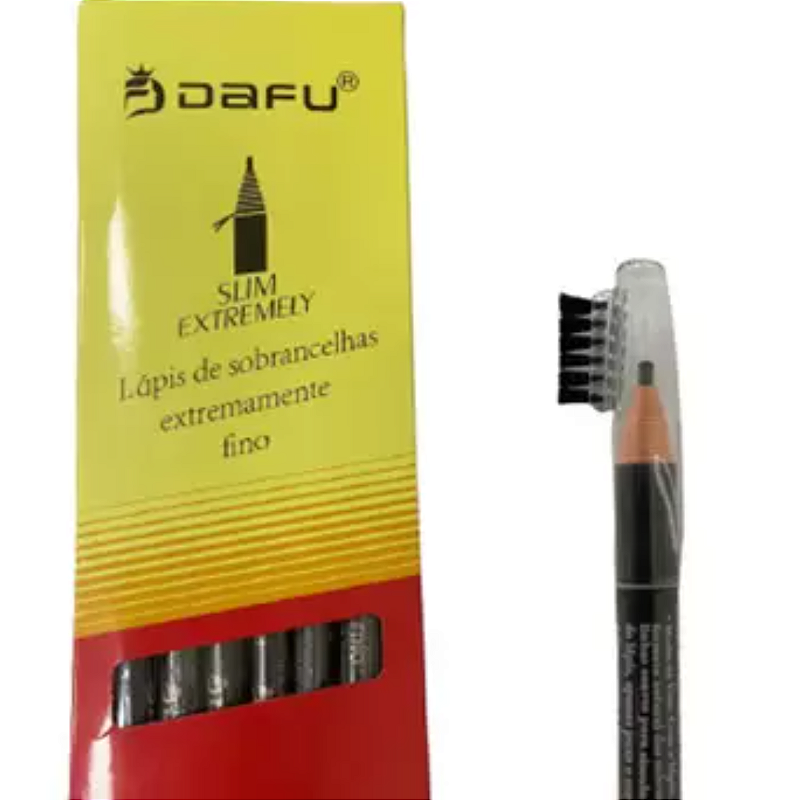 Lapis Para Sobrancelhas no9 DAFU C/escovinha Super Fino 2mm - Imagem 5