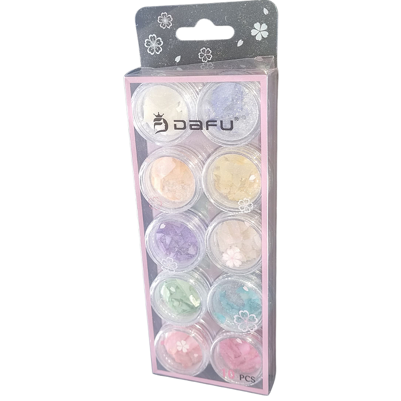 Kit Madre Pérolas Com Glitter Asa de Borboleta 10 Unidades - Imagem 4