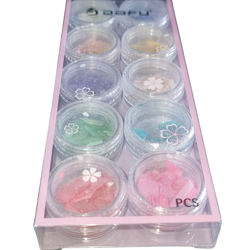 Kit Madre Pérolas Com Glitter Asa de Borboleta 10 Unidades - Imagem 9