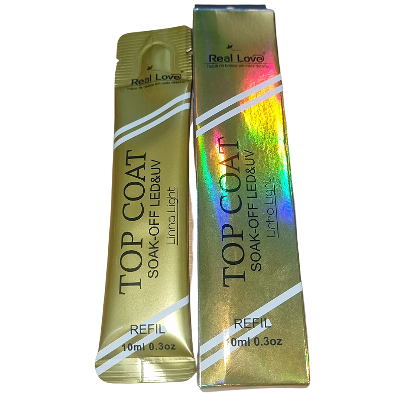 Top Coat Refil Economico Linha Light 10ml - Real Love - Imagem 3