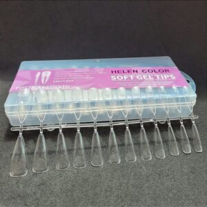 Tips Soft Gel Estileto – Helen Color 240 Unidades
